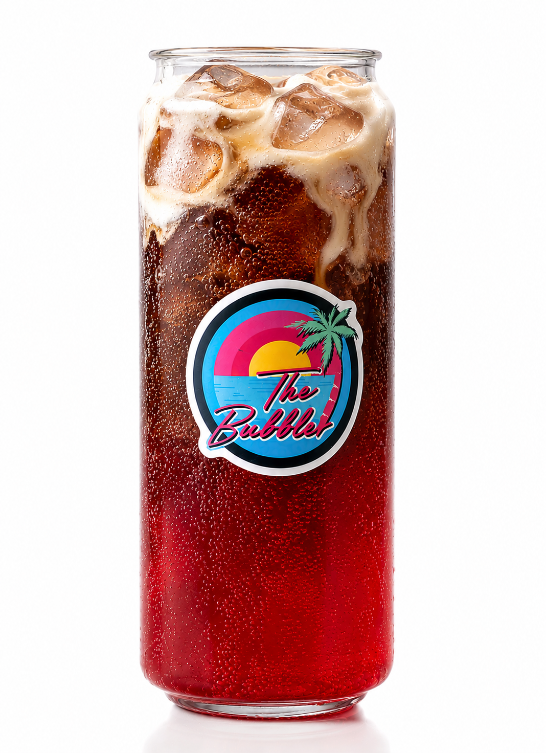 Beauty School Dropout dirty soda, made with Dr. Pepper + Coconut + French Vanilla + Strawberry Puree, at The Bubbler VR in Providence, RI
