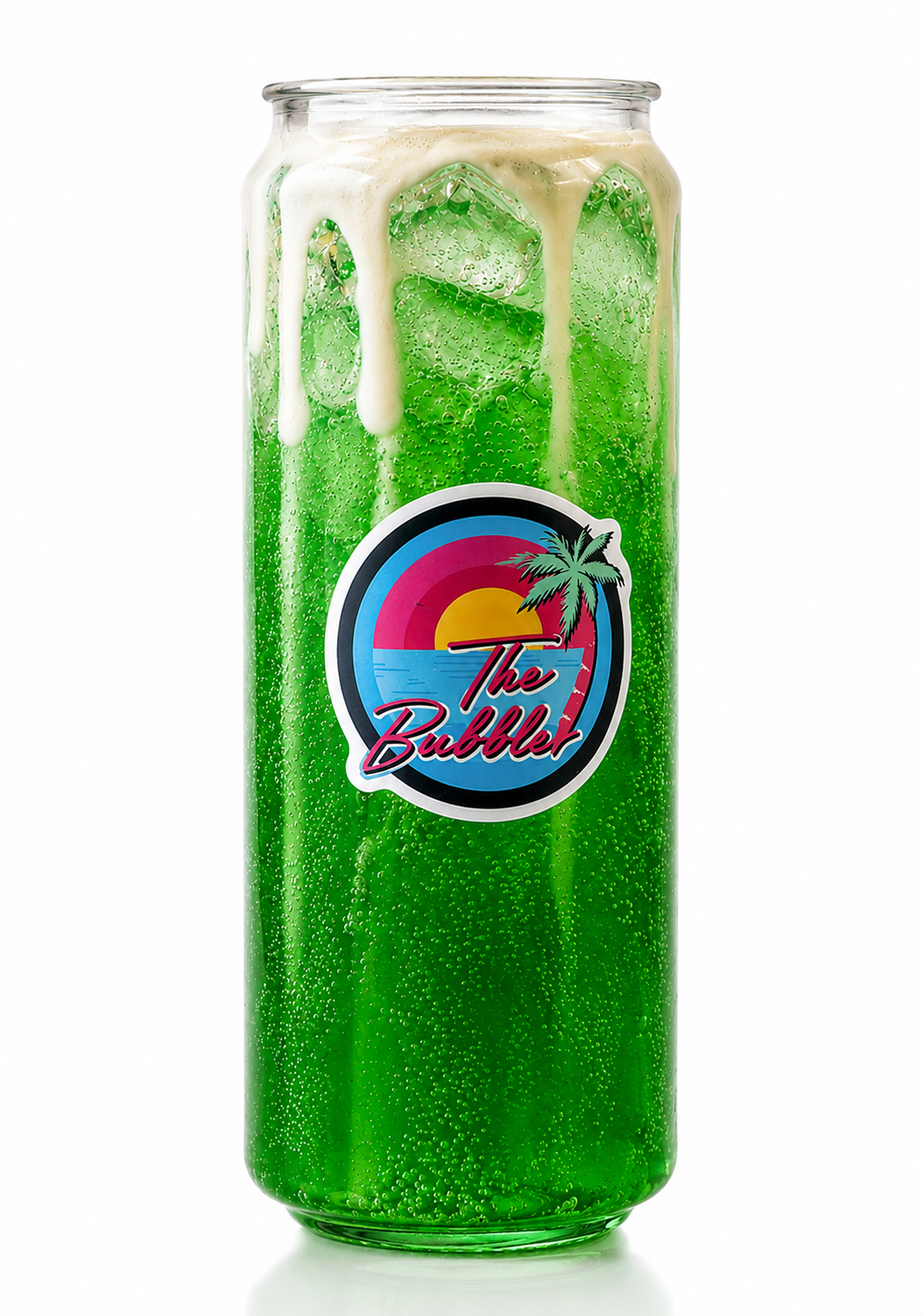 Chemical X dirty soda, made with Sprite + Blue Raspberry + Pineapple + Passion Fruit + Coconut + Mango Puree, at The Bubbler VR in Providence, RI
